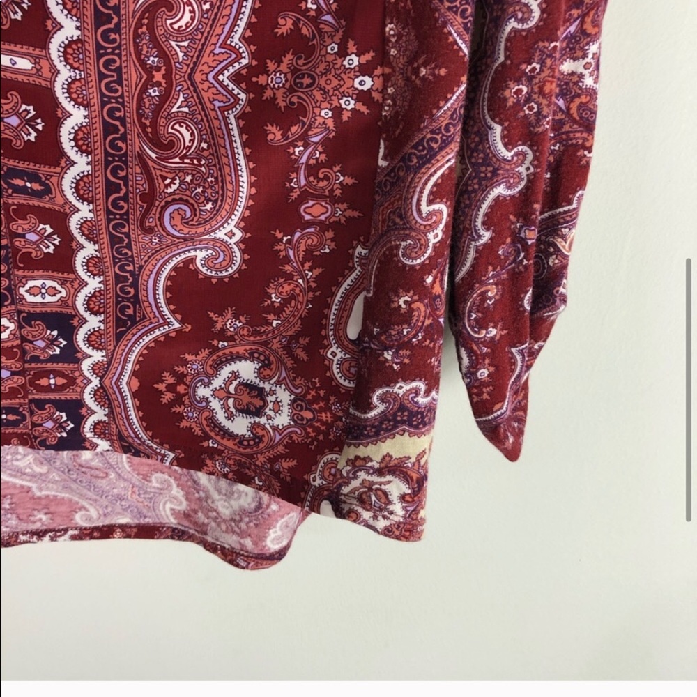 Anthropologie Tiny Devas Popover Tunic Paisley Shirt Top Long Sleeve 223 - Picture 6 of 10